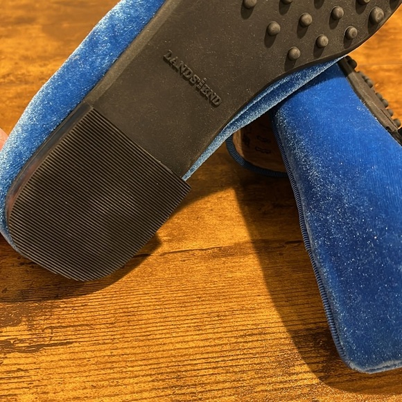 LANDS END NWOT Blue Velvet Driving Shoes Loafers Comfort Slip On Women’s 7 - Picture 9 of 9